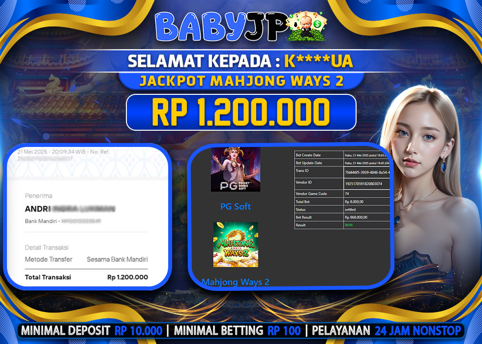 K****UA JACKPOT MAHJONG WAYS 2,-LUNAS